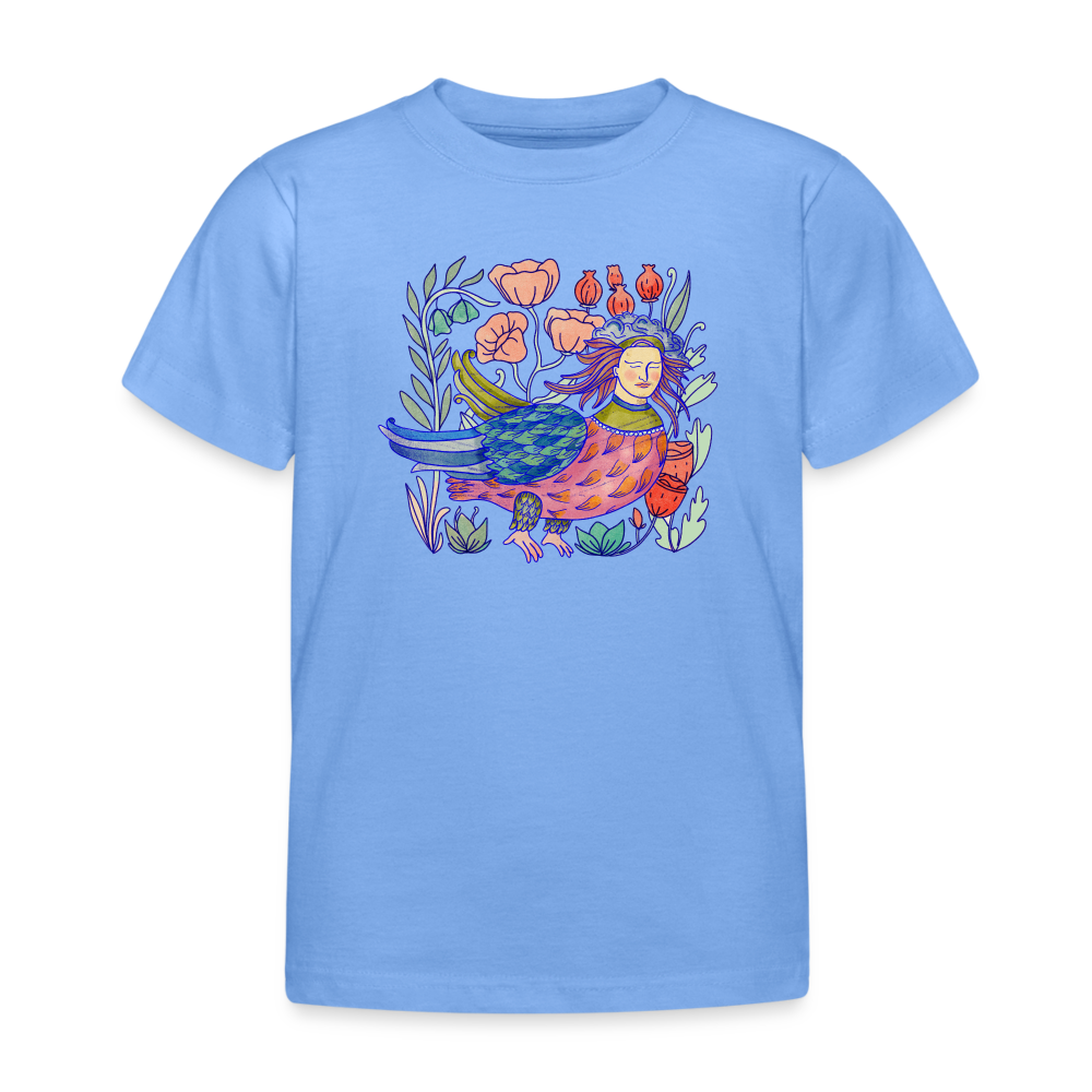 Kinder T-Shirt - “Bunte Sirin” - Himmelblau