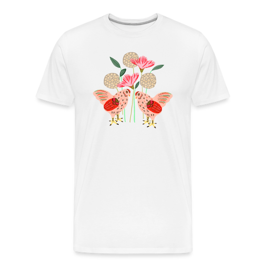 Männer Premium Bio T-Shirt- “Kleiner Garten” - weiß