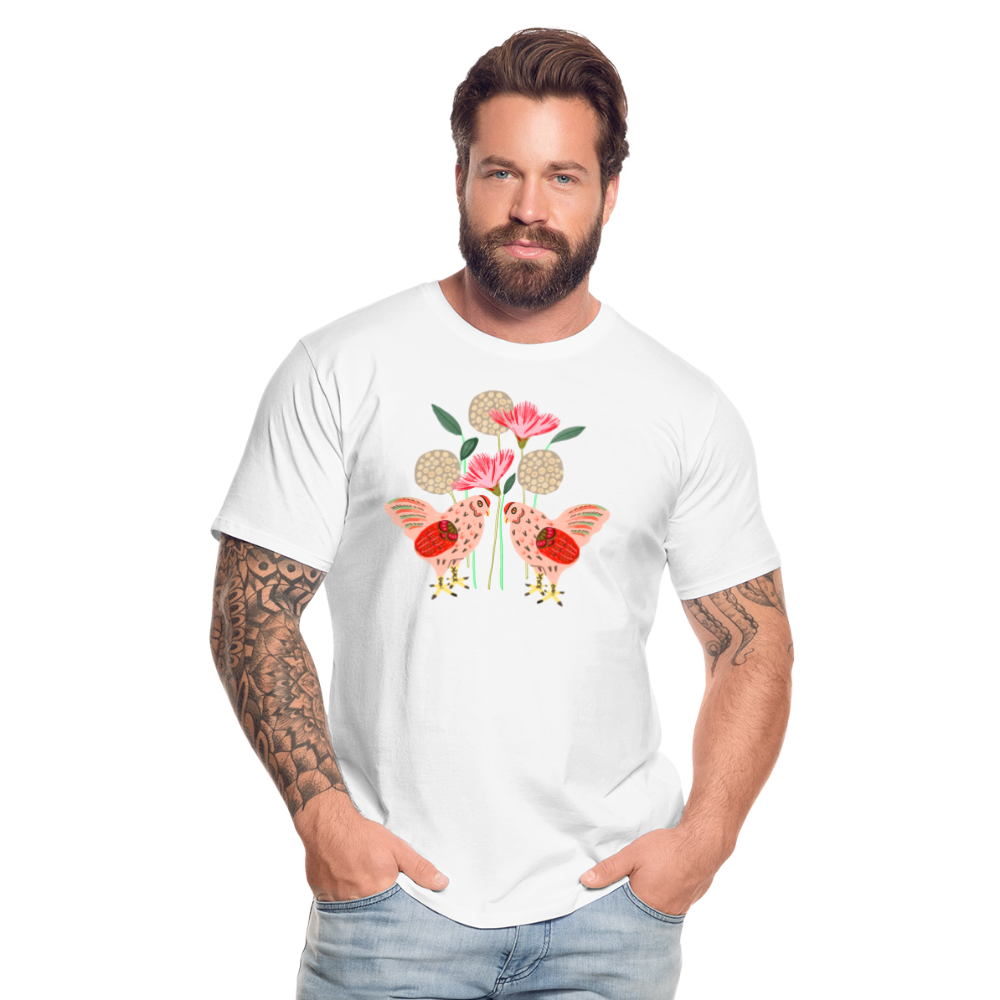Männer Premium Bio T-Shirt- “Kleiner Garten” - weiß