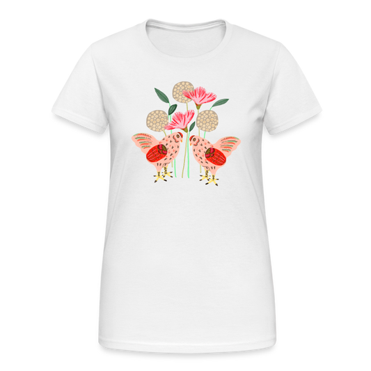 Frauen Gildan Heavy T-Shirt - “Kleiner Garten” - weiß