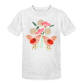 Kinder Heavy Cotton T-Shirt - “Kleiner Garten” - Weiß meliert