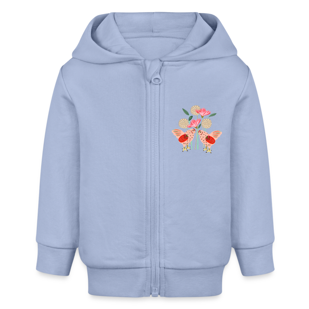 Stanley/Stella Bio Zip Hoodie - “Kleiner Garten” - Sky
