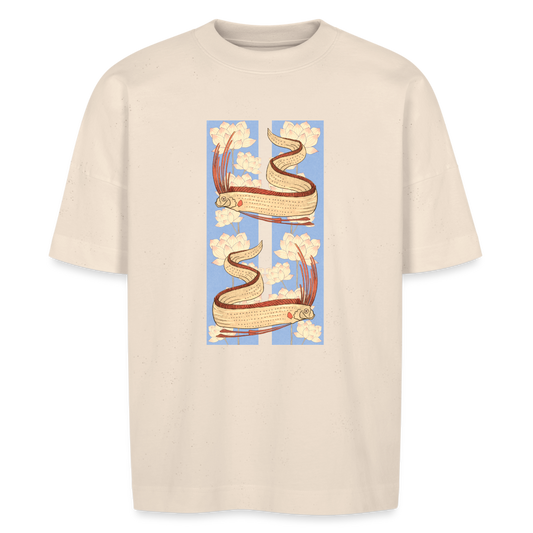 Stanley/Stella Unisex Oversize Bio-T-Shirt - “Riemenfische” - Naturweiß