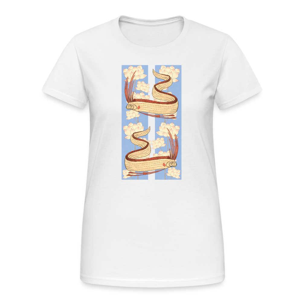 Frauen Gildan Heavy T-Shirt - “Riemenfische” - weiß