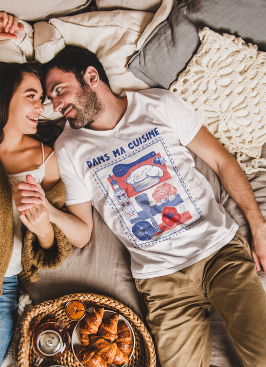 Männer Bio-T-Shirt mit V-Ausschnitt - “Ma Cuisine”