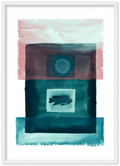 Das Meer - Premium Matte Papier Holz gerahmt Poster - Hinter dem Mond