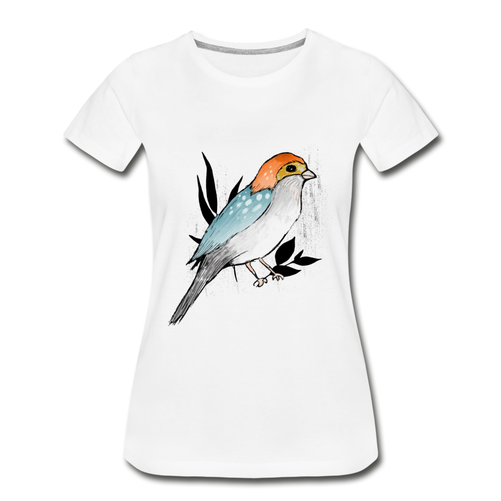Vogel mit Tupfen - Frauen Premium Bio T-Shirt - Hinter dem Mond