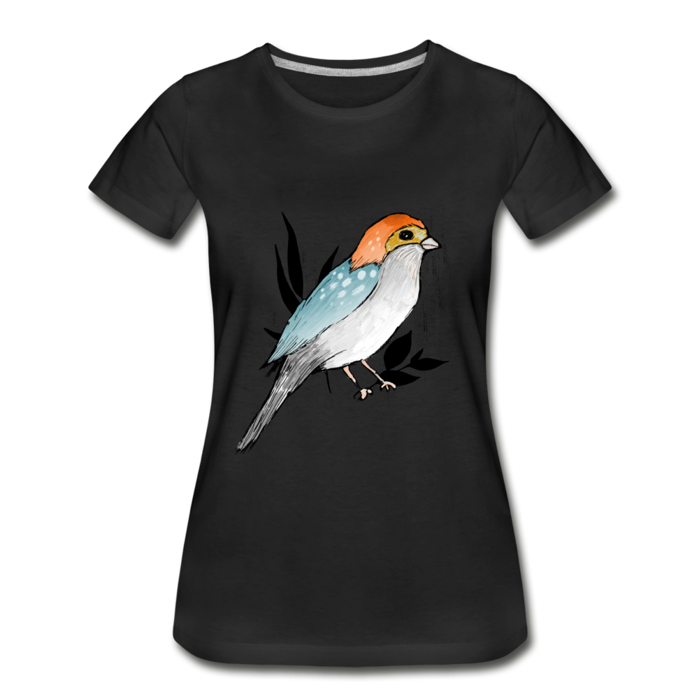 Vogel mit Tupfen - Frauen Premium Bio T-Shirt - Hinter dem Mond