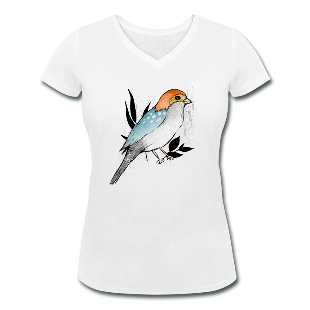 Vogel mit Tupfen - Frauen Bio-T-Shirt mit V-Ausschnitt von Stanley & Stella - Hinter dem Mond
