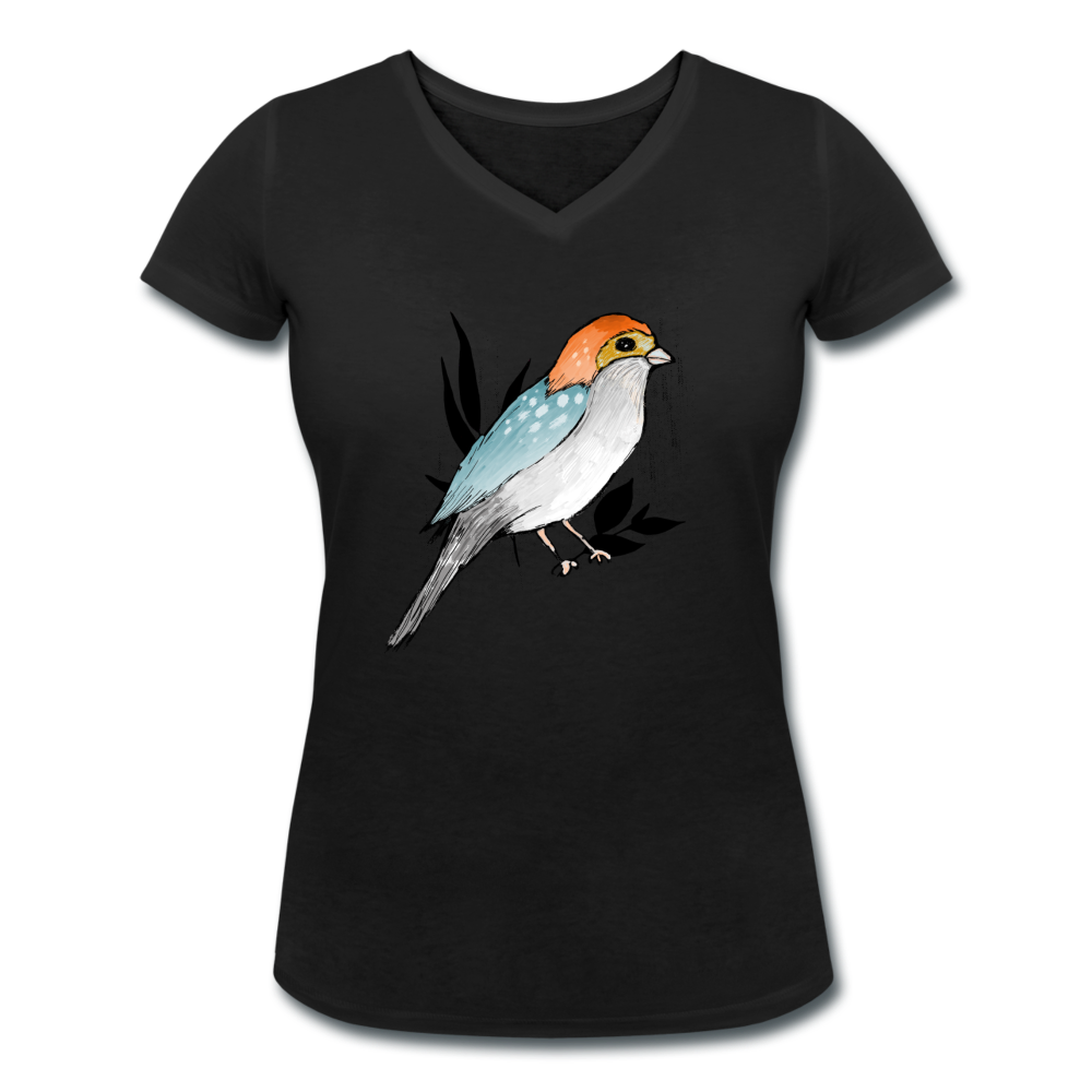 Vogel mit Tupfen - Frauen Bio-T-Shirt mit V-Ausschnitt von Stanley & Stella - Hinter dem Mond