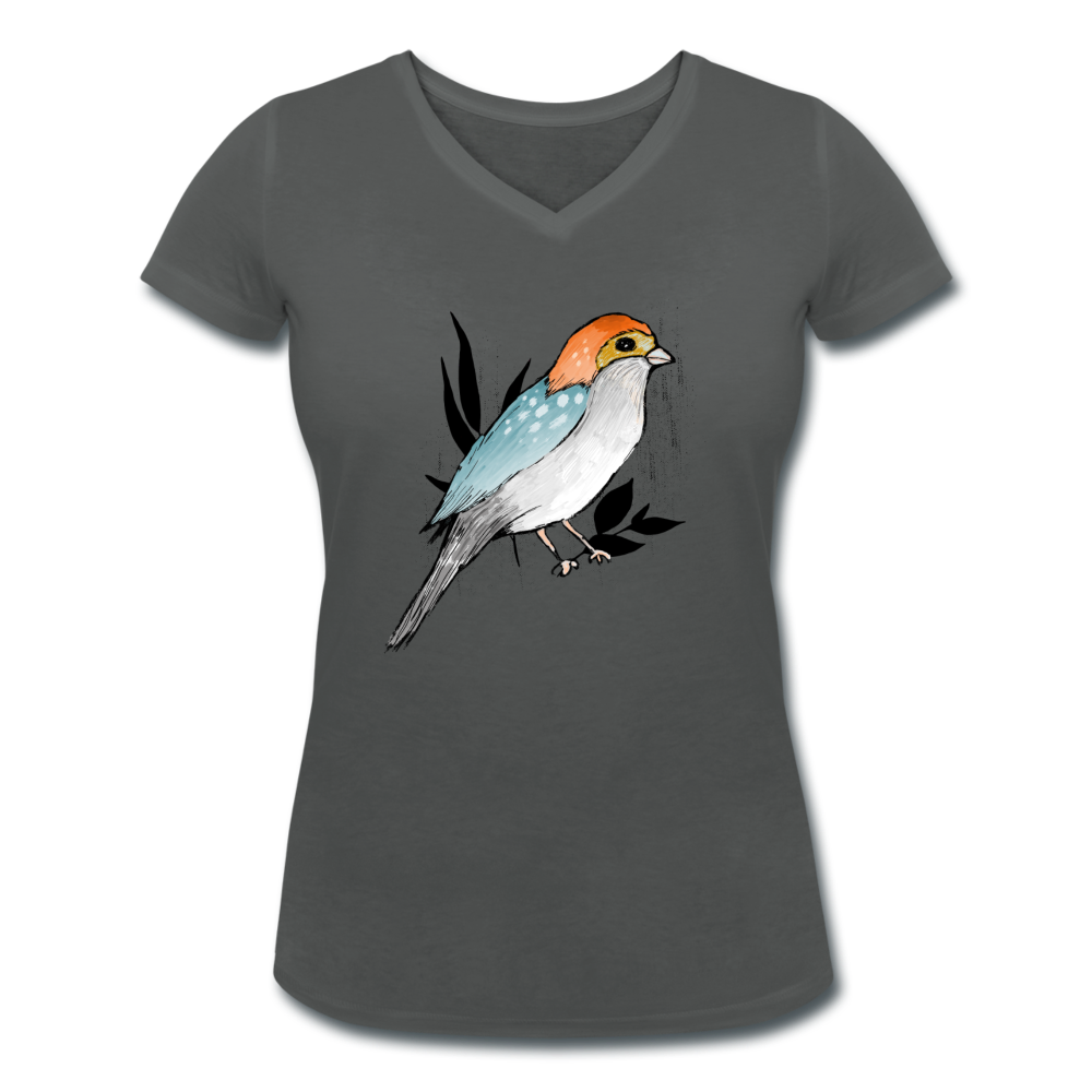 Vogel mit Tupfen - Frauen Bio-T-Shirt mit V-Ausschnitt von Stanley & Stella - Hinter dem Mond