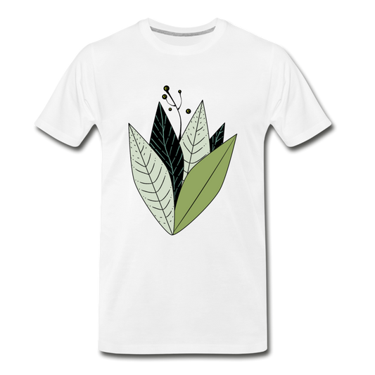Grafische Pflanze - Männer Premium Bio T-Shirt - Hinter dem Mond