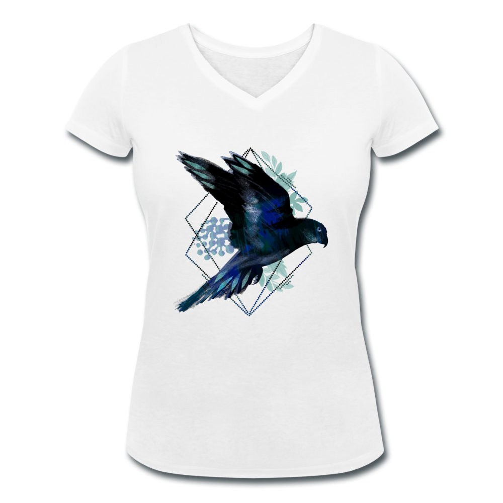 Dunkler Papagei - Frauen Bio-T-Shirt mit V-Ausschnitt von Stanley & Stella - Hinter dem Mond