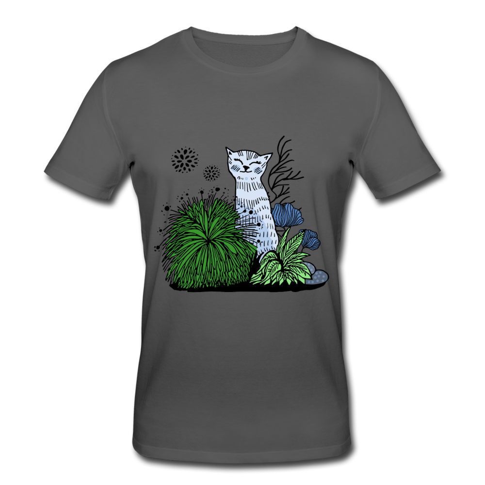 Katze im Gras - Männer Bio-T-Shirt von Stanley & Stella - Hinter dem Mond