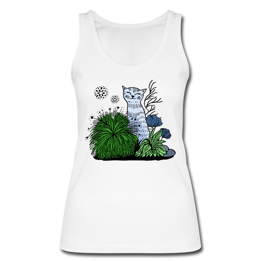 Katze im Gras - Frauen Bio Tank Top - Hinter dem Mond