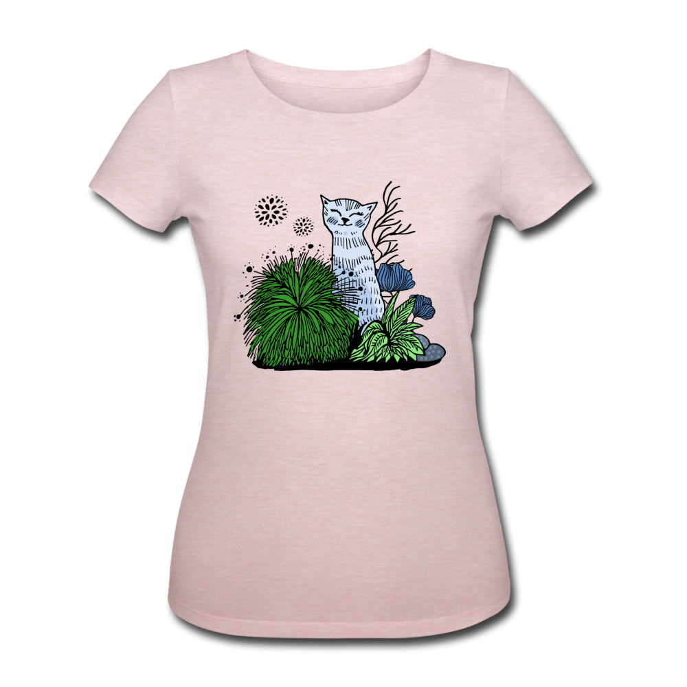 Katze im Gras - Frauen Bio-T-Shirt - Hinter dem Mond