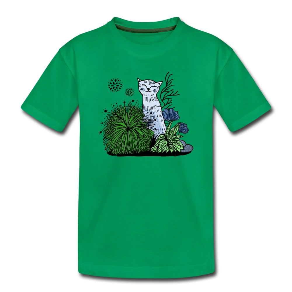 Katze im Gras - Kinder Premium T-Shirt - Hinter dem Mond