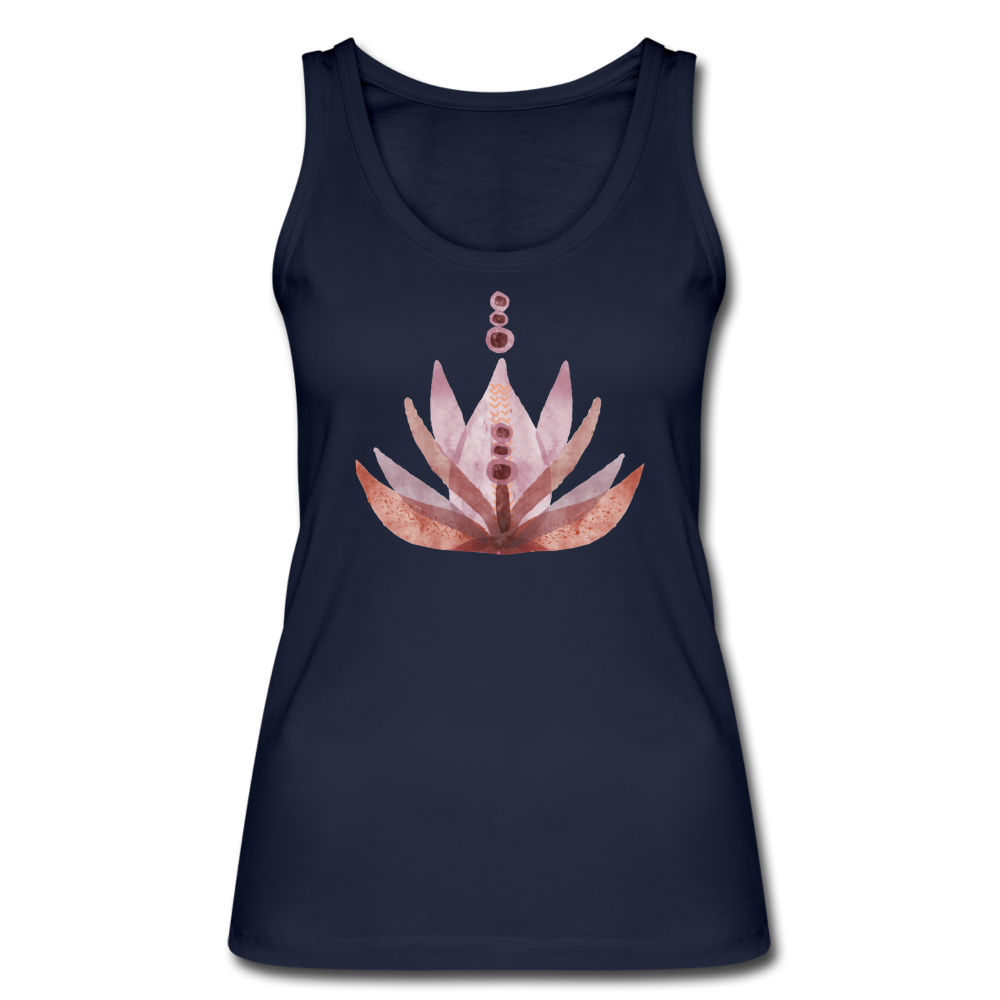 Frauen Bio Tank Top "Rosaroter Lotus" - Hinter dem Mond