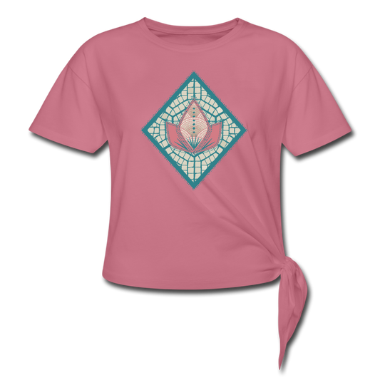 Frauen Knotenshirt "Lotus Mosaik" - Hinter dem Mond