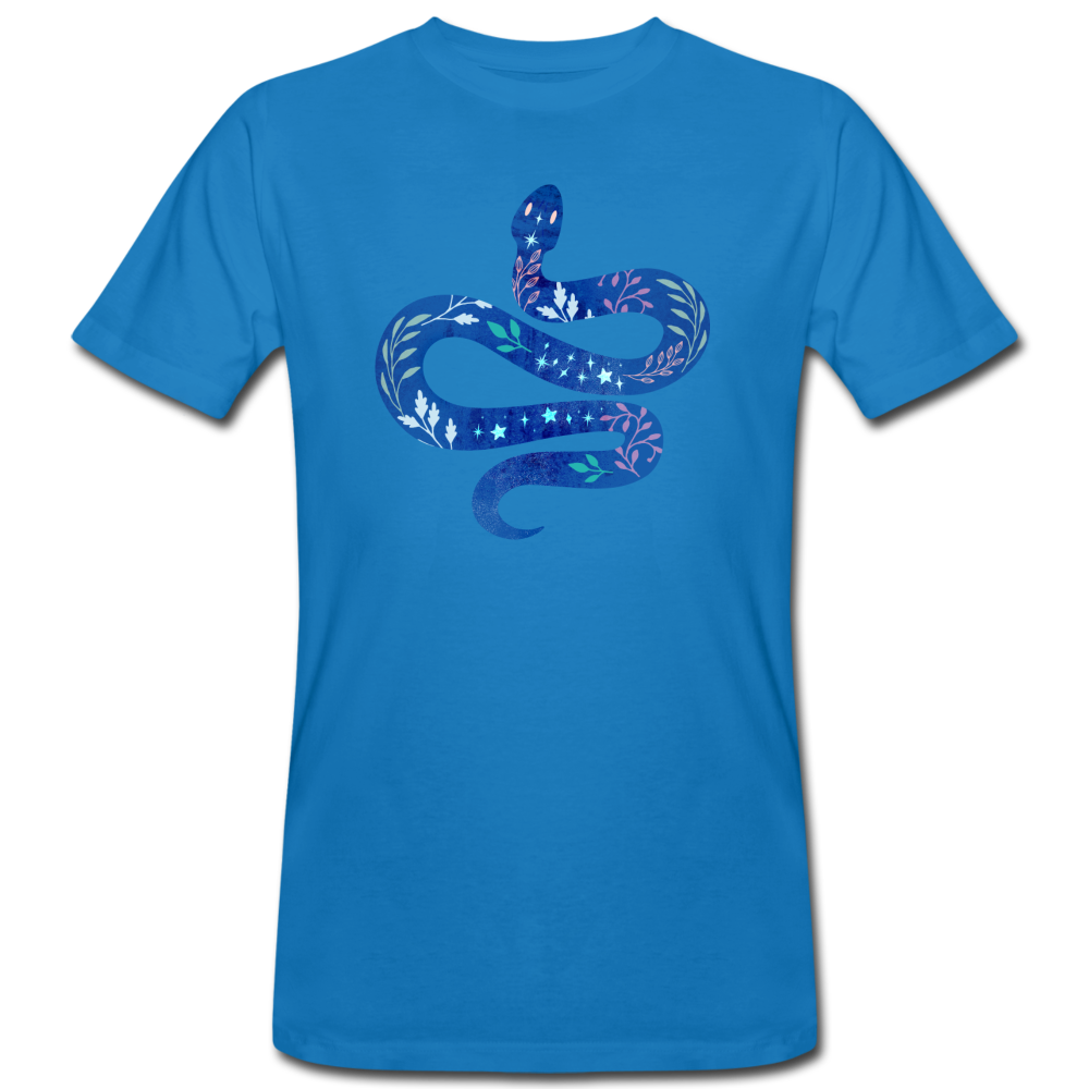 Männer Bio-T-Shirt "Blaue Schlange" - Hinter dem Mond