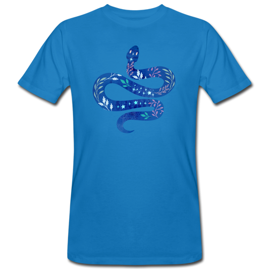 Männer Bio-T-Shirt "Blaue Schlange" - Hinter dem Mond