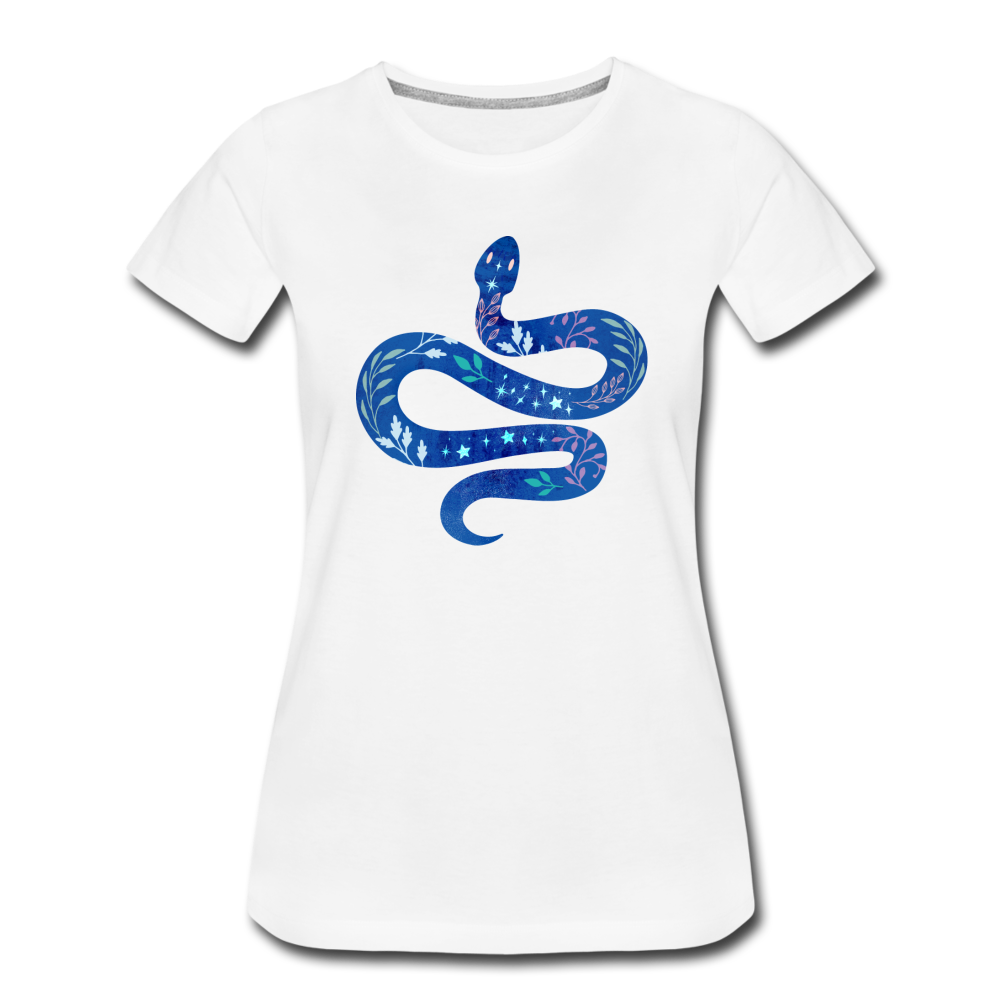 Frauen Premium T-Shirt "Blaue Schlange" - Hinter dem Mond
