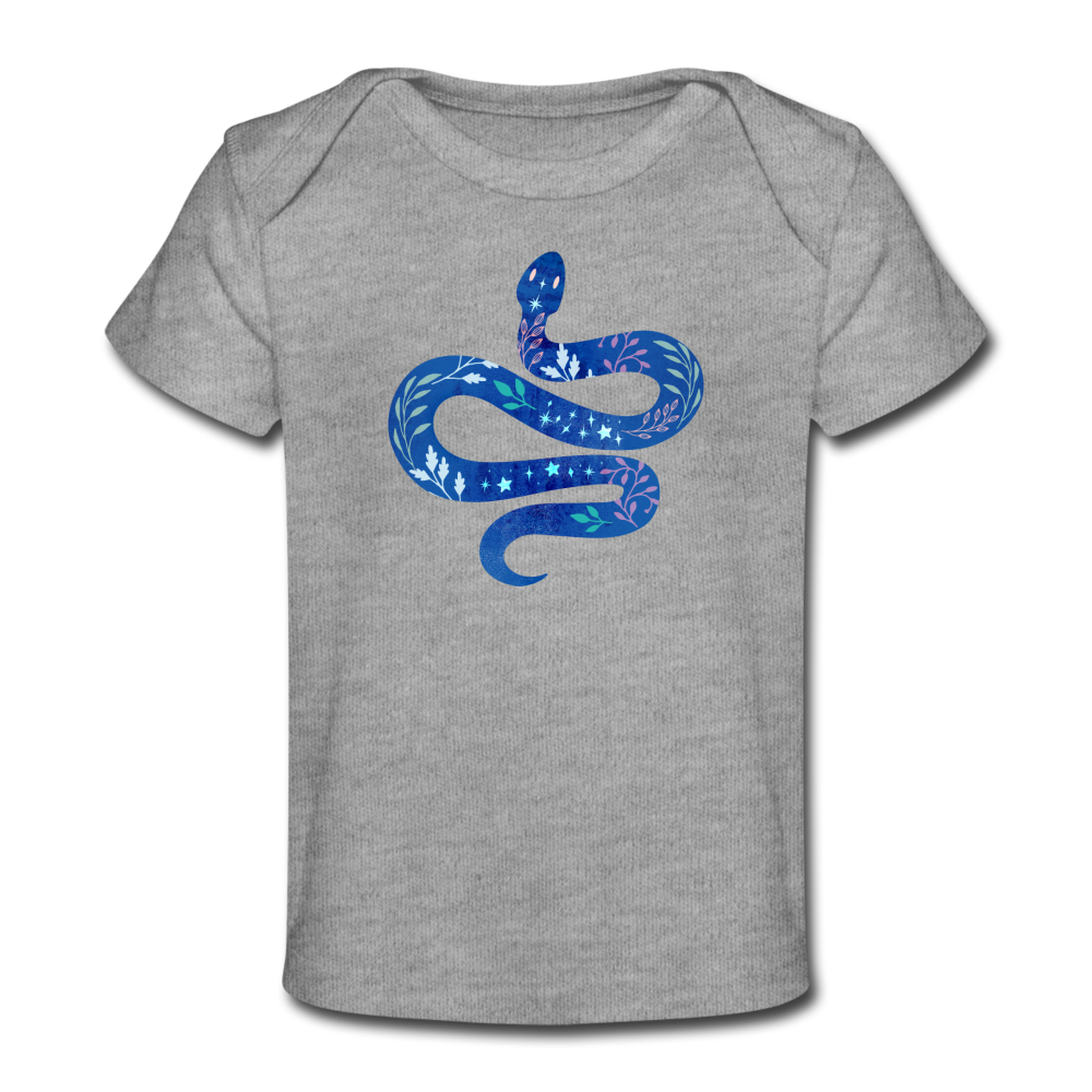 Baby Bio-T-Shirt "Blaue Schlange" - Hinter dem Mond