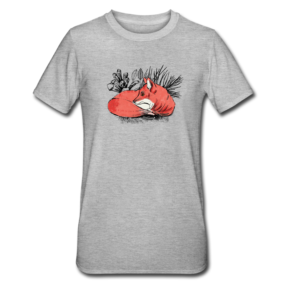 Unisex Polycotton T-Shirt - "Ruhender Fuchs" - Hinter dem Mond