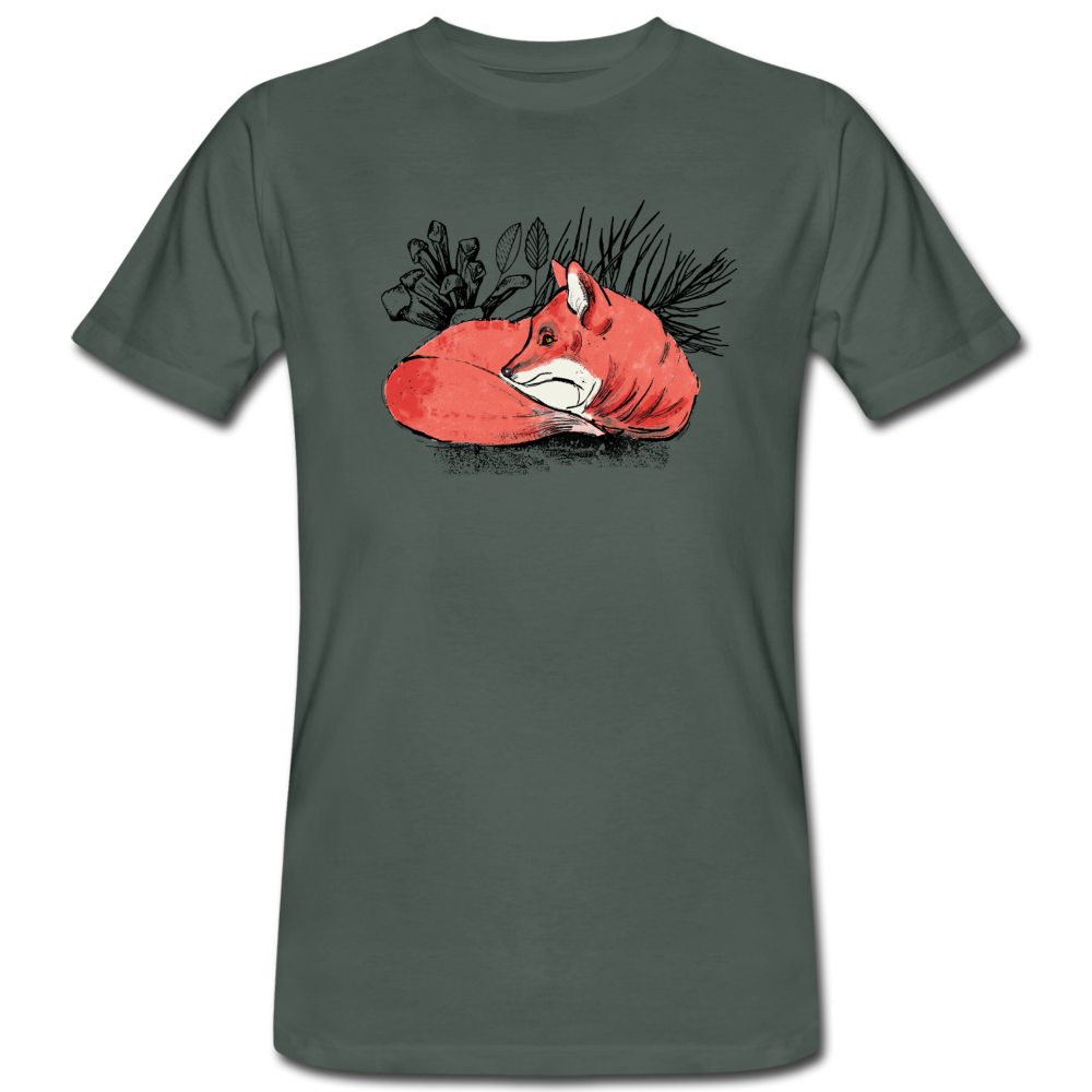 Männer Bio-T-Shirt "Ruhender Fuchs" - Hinter dem Mond