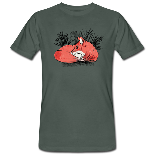 Männer Bio-T-Shirt "Ruhender Fuchs" - Hinter dem Mond