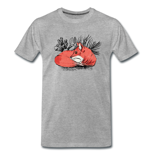 Männer Premium T-Shirt -"Ruhender Fuchs" - Hinter dem Mond