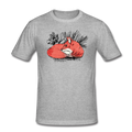 Männer Slim Fit T-Shirt "Ruhender Fuchs" - Hinter dem Mond