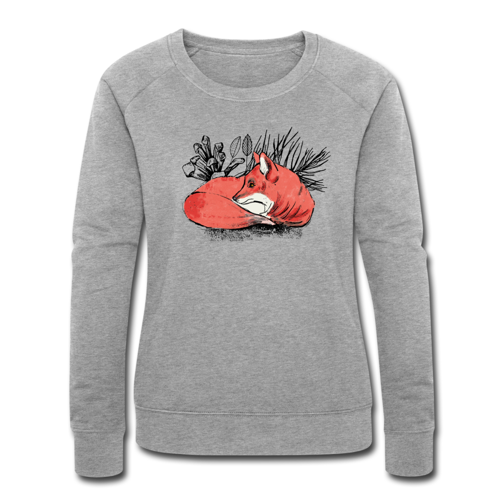 Frauen Bio-Sweatshirt - "Ruhender Fuchs" - Hinter dem Mond