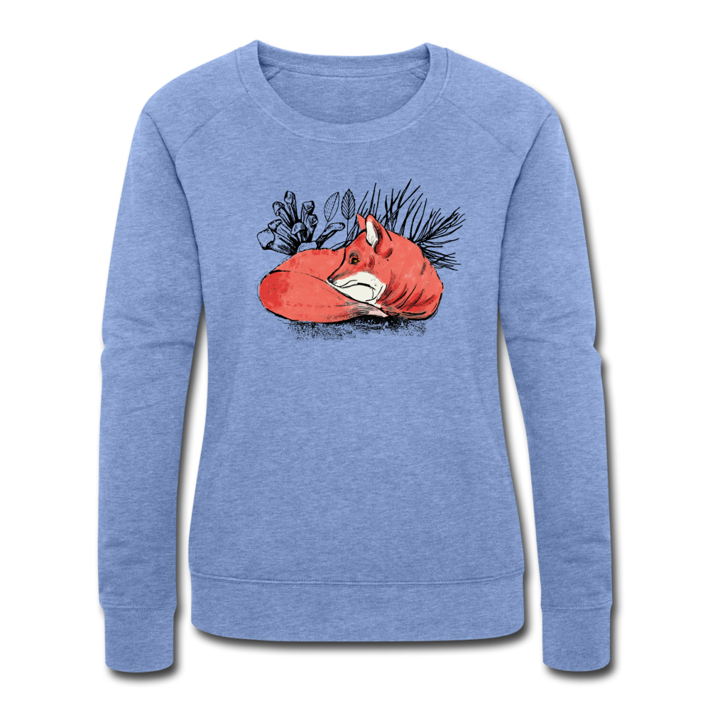 Frauen Bio-Sweatshirt - "Ruhender Fuchs" - Hinter dem Mond