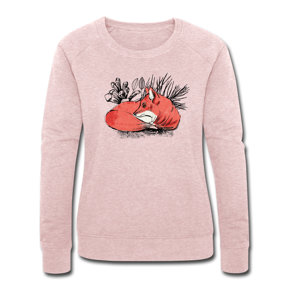 Frauen Bio-Sweatshirt - "Ruhender Fuchs" - Hinter dem Mond