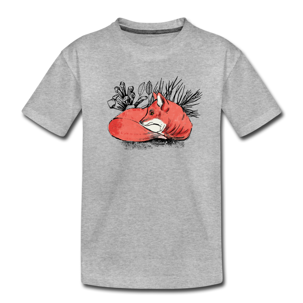 Teenager Premium T-Shirt - "Ruhender Fuchs" - Hinter dem Mond