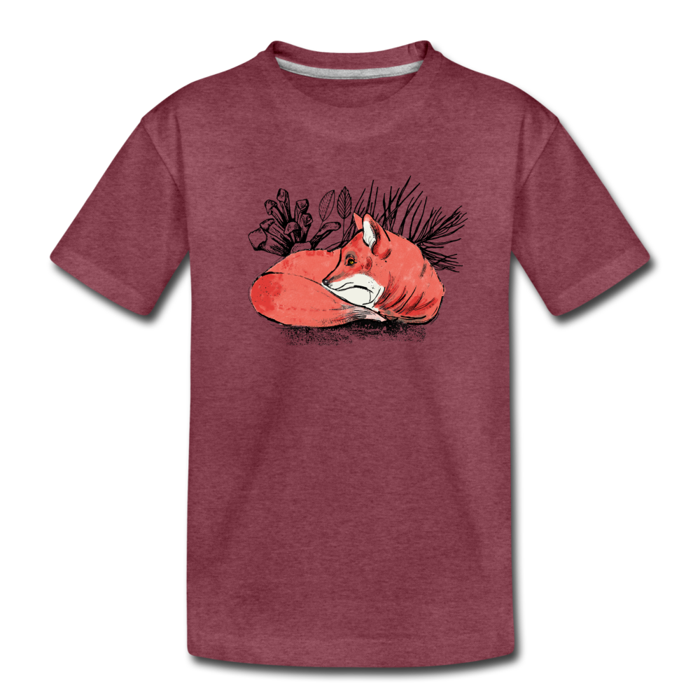Teenager Premium T-Shirt - "Ruhender Fuchs" - Hinter dem Mond