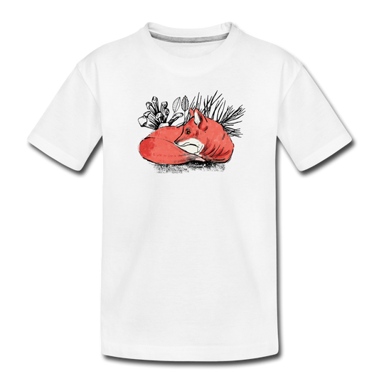 Kinder Premium Bio T-Shirt - "Ruhender Fuchs" - Hinter dem Mond