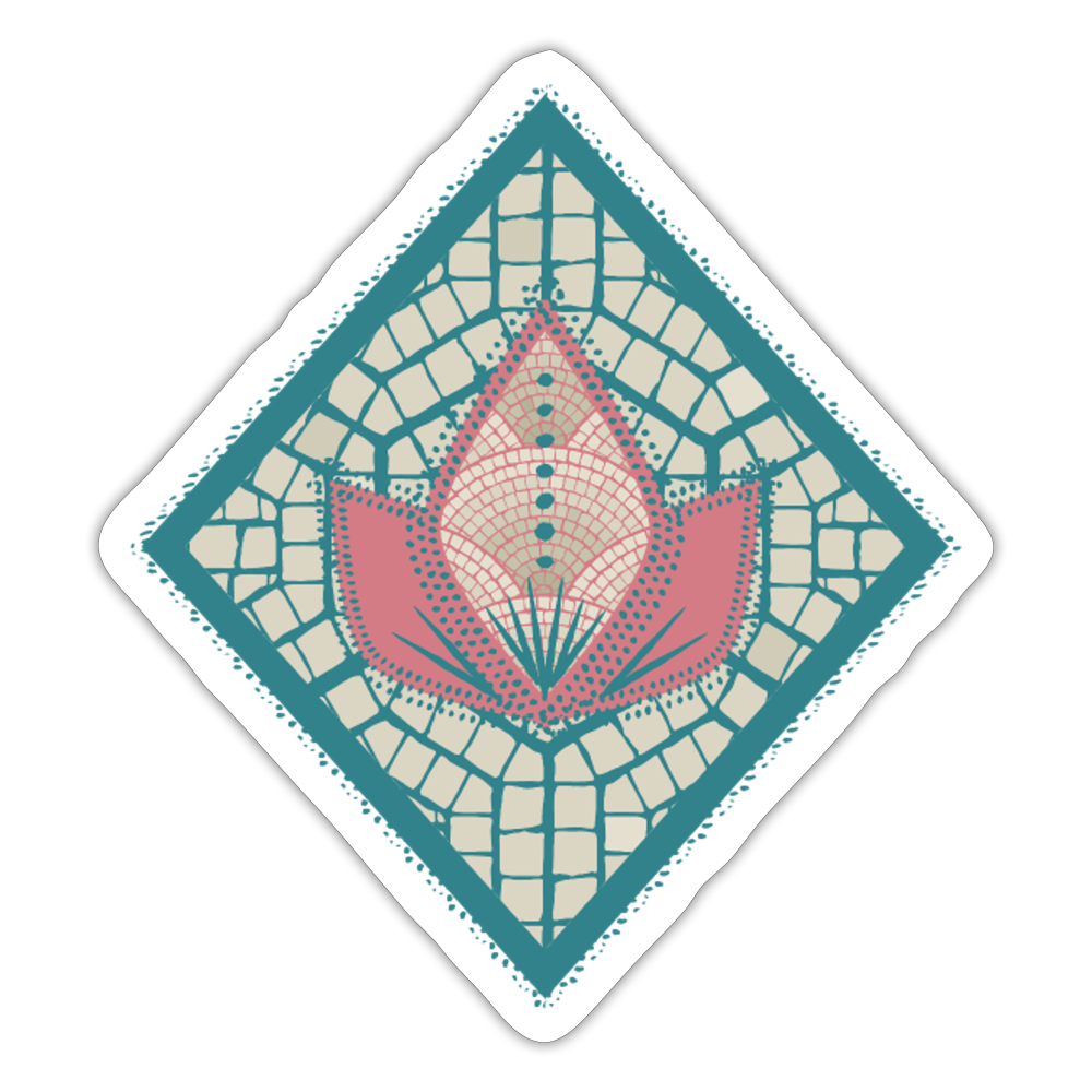 Sticker "Lotus Mosaik" - Hinter dem Mond