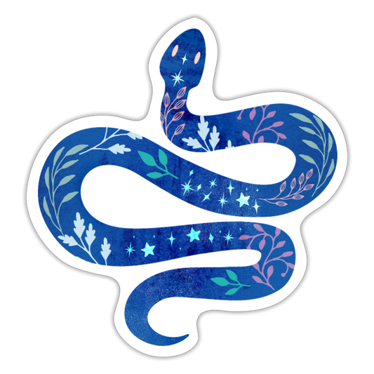 Sticker "Blaue Schlange" - Hinter dem Mond