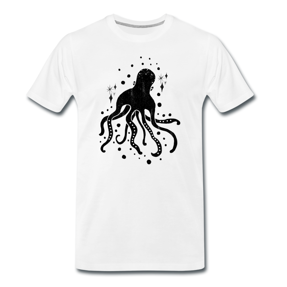Männer Premium T-Shirt "Sternen-Oktopus" - Hinter dem Mond