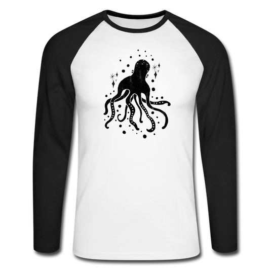 Männer Baseballshirt "Sternen-Oktopus" - Hinter dem Mond