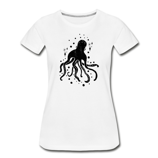 Frauen Premium Bio T-Shirt - "Sternen-Oktopus" - Hinter dem Mond