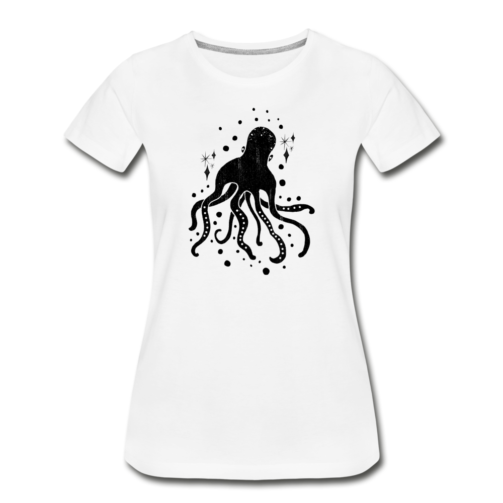 Frauen Premium Bio T-Shirt - "Sternen-Oktopus" - Hinter dem Mond