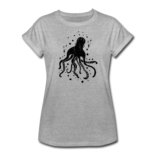Frauen Oversize T-Shirt "Sternen-Oktopus" - Hinter dem Mond