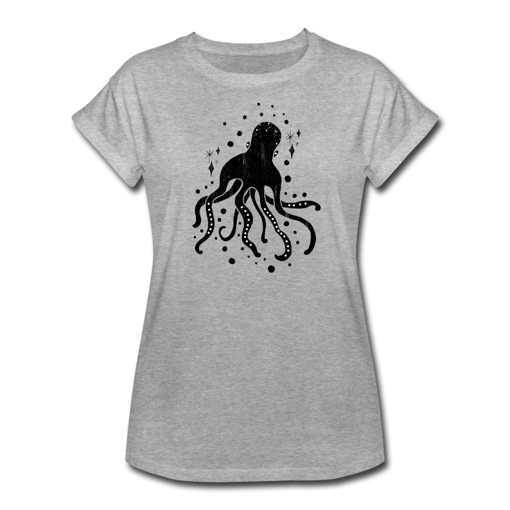 Frauen Oversize T-Shirt "Sternen-Oktopus" - Hinter dem Mond