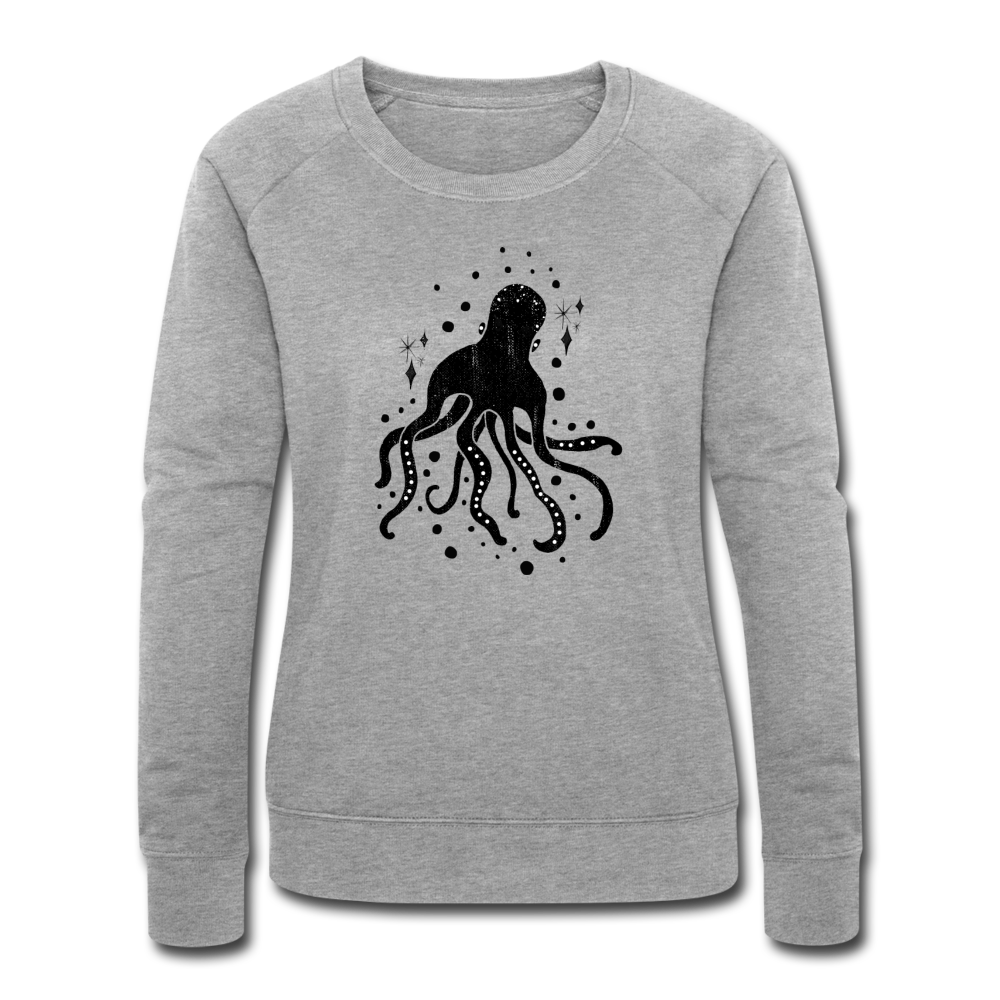 Frauen Bio-Sweatshirt "Sternen-Oktopus" - Hinter dem Mond