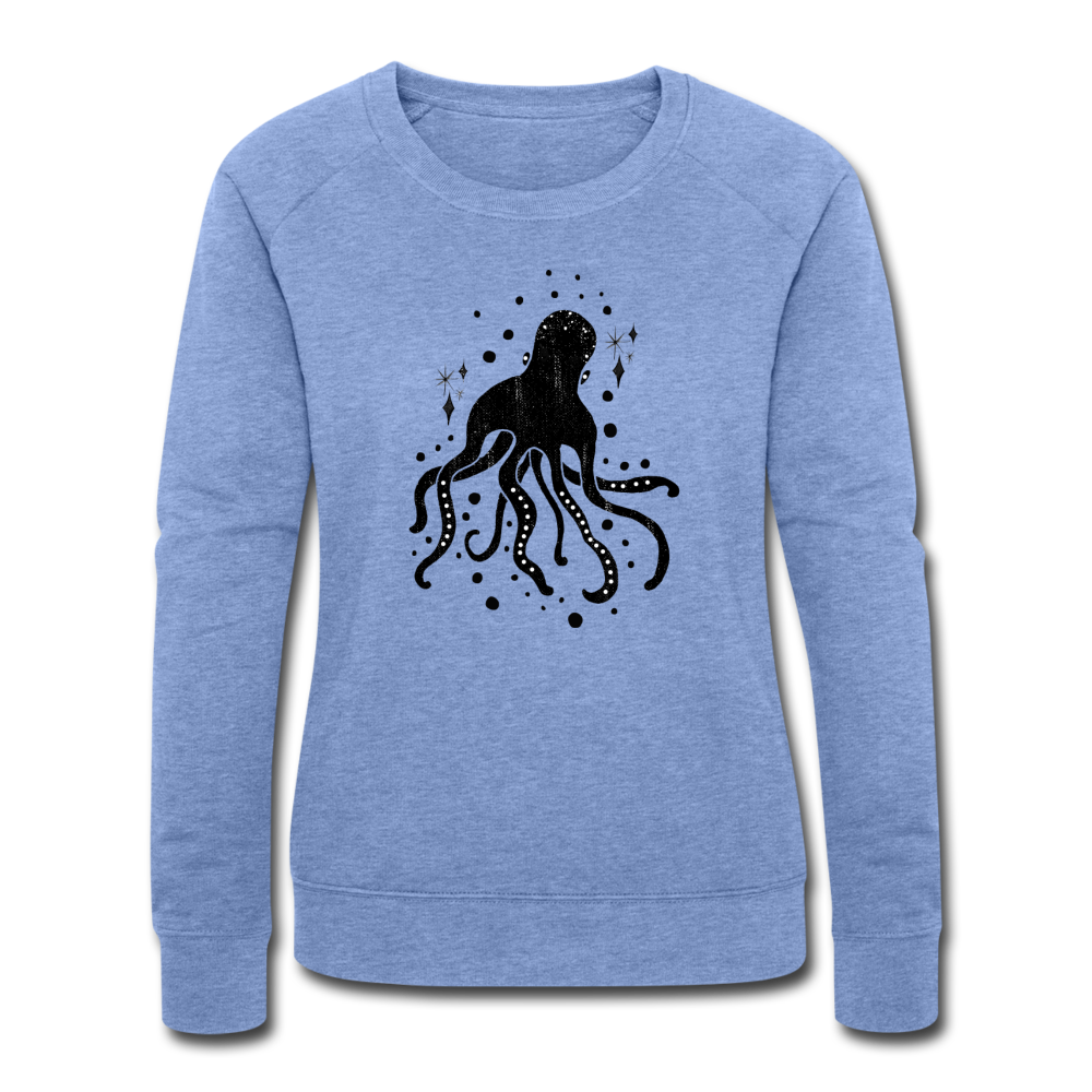 Frauen Bio-Sweatshirt "Sternen-Oktopus" - Hinter dem Mond