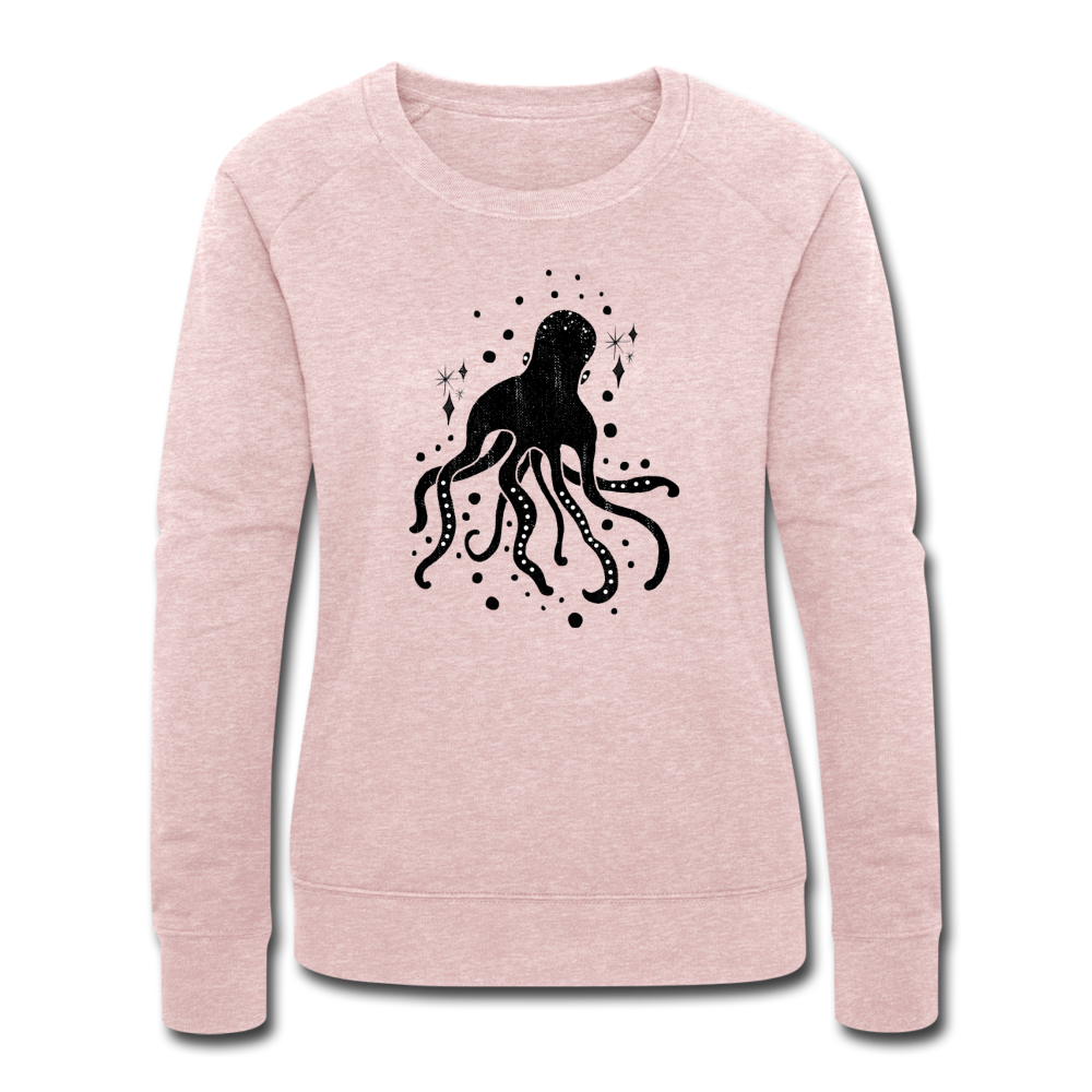 Frauen Bio-Sweatshirt "Sternen-Oktopus" - Hinter dem Mond