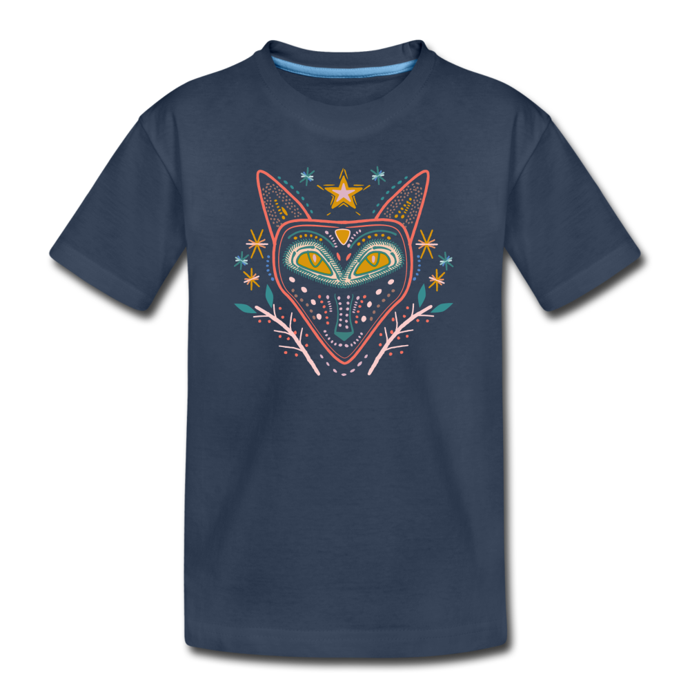 Teenager Premium Bio T-Shirt "Nachtfuchs" - Hinter dem Mond